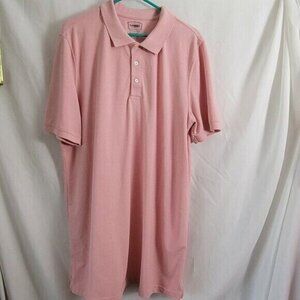 Foundry Supply Men's XLT Polo Golf Shirt TALL stretch pale pink short sleeve EUC